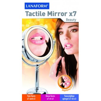 Косметическое увеличивающее Зеркало Тактил Миррор LANAFORM Tactile mirror LA131002